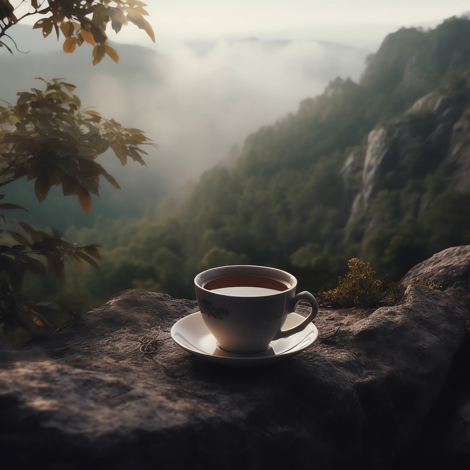 A cup of freshly brewed jasmine green tea from China, ready to enjoy