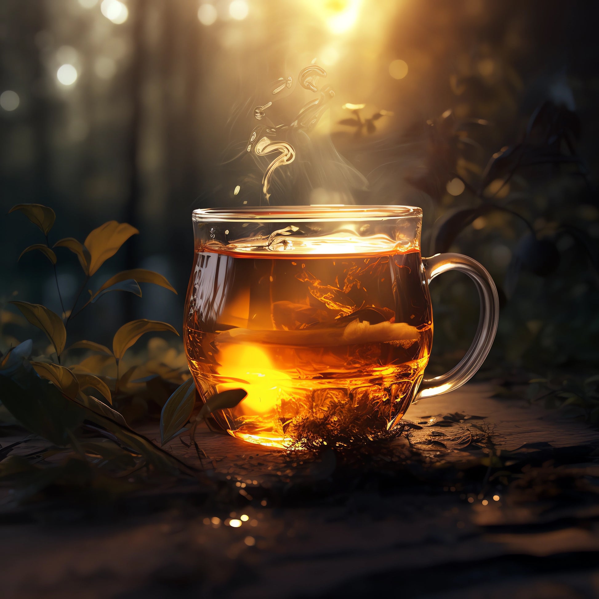 Brewed tea from mixed tea gift set – relaxing tea moment for tea lovers