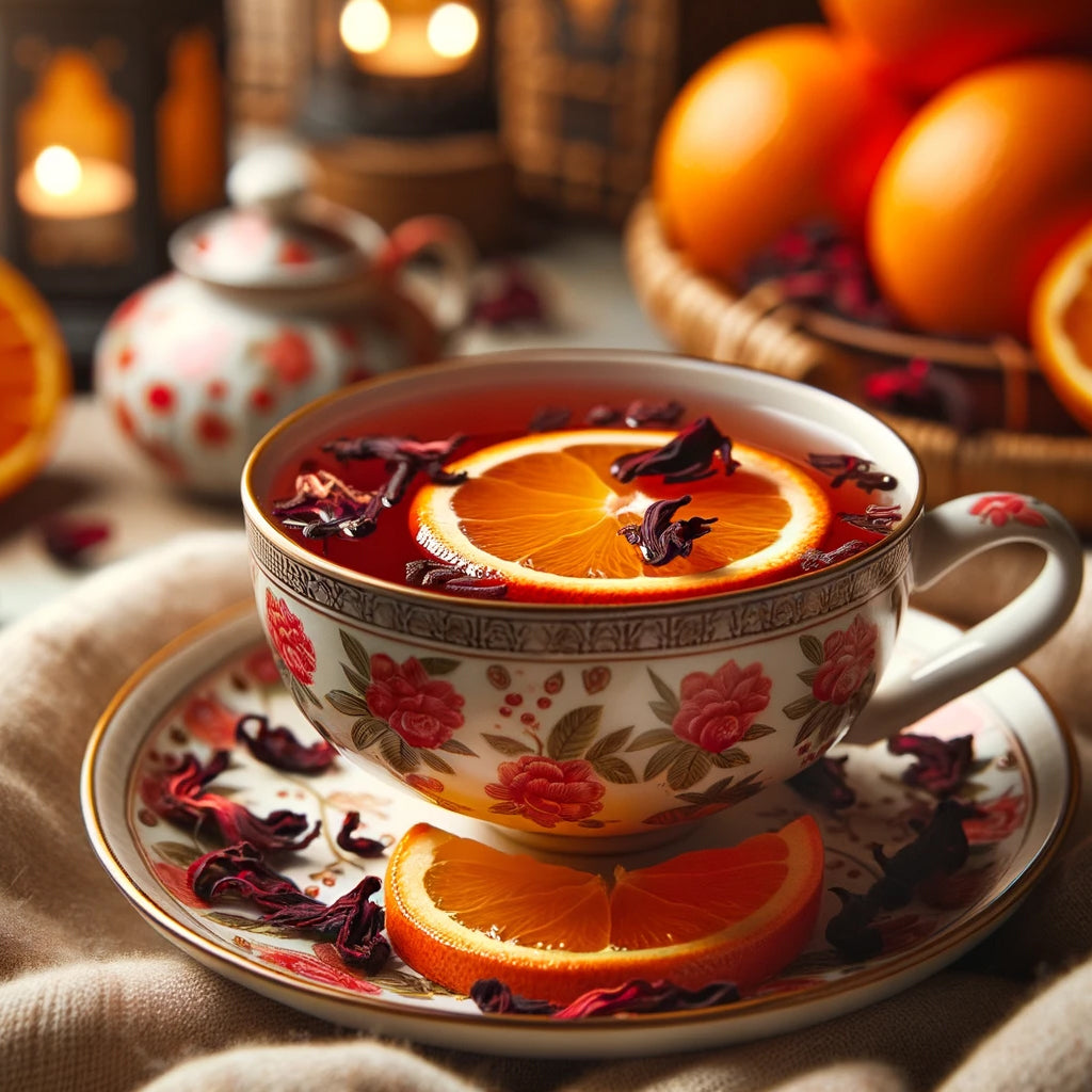 Brewed Rooibos Citrus Blossom Tea – Organic Caffeine-Free Herbal Infusion