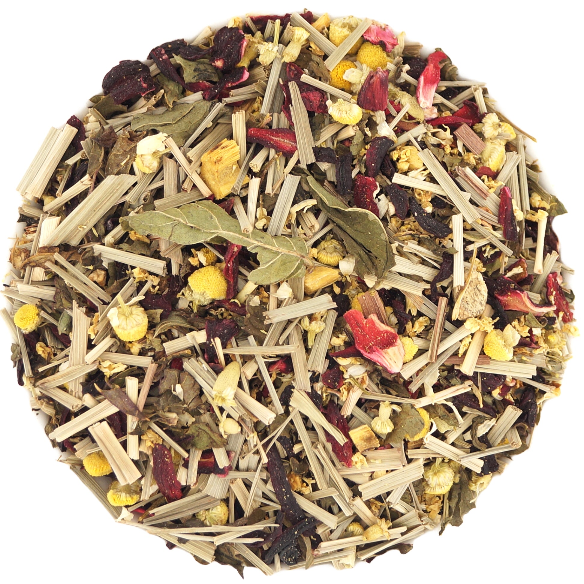 Close-Up of Berry Garden Tea – Loose Leaf Herbal Tea with Fruits and Berries