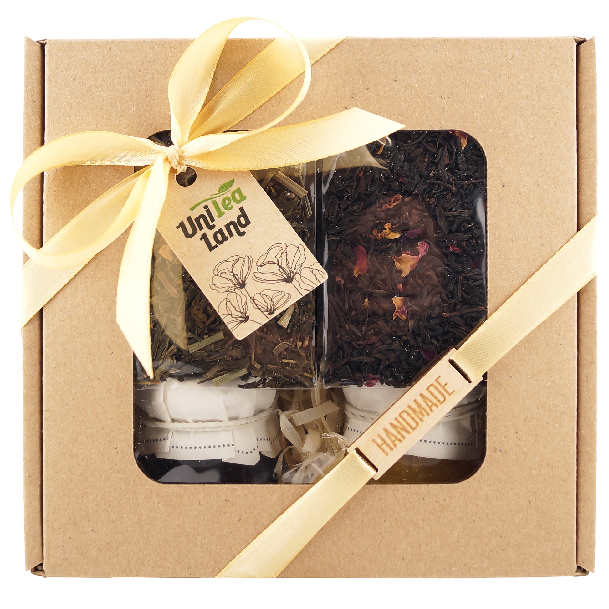 Unique employee appreciation gift box with luxury tea and honey