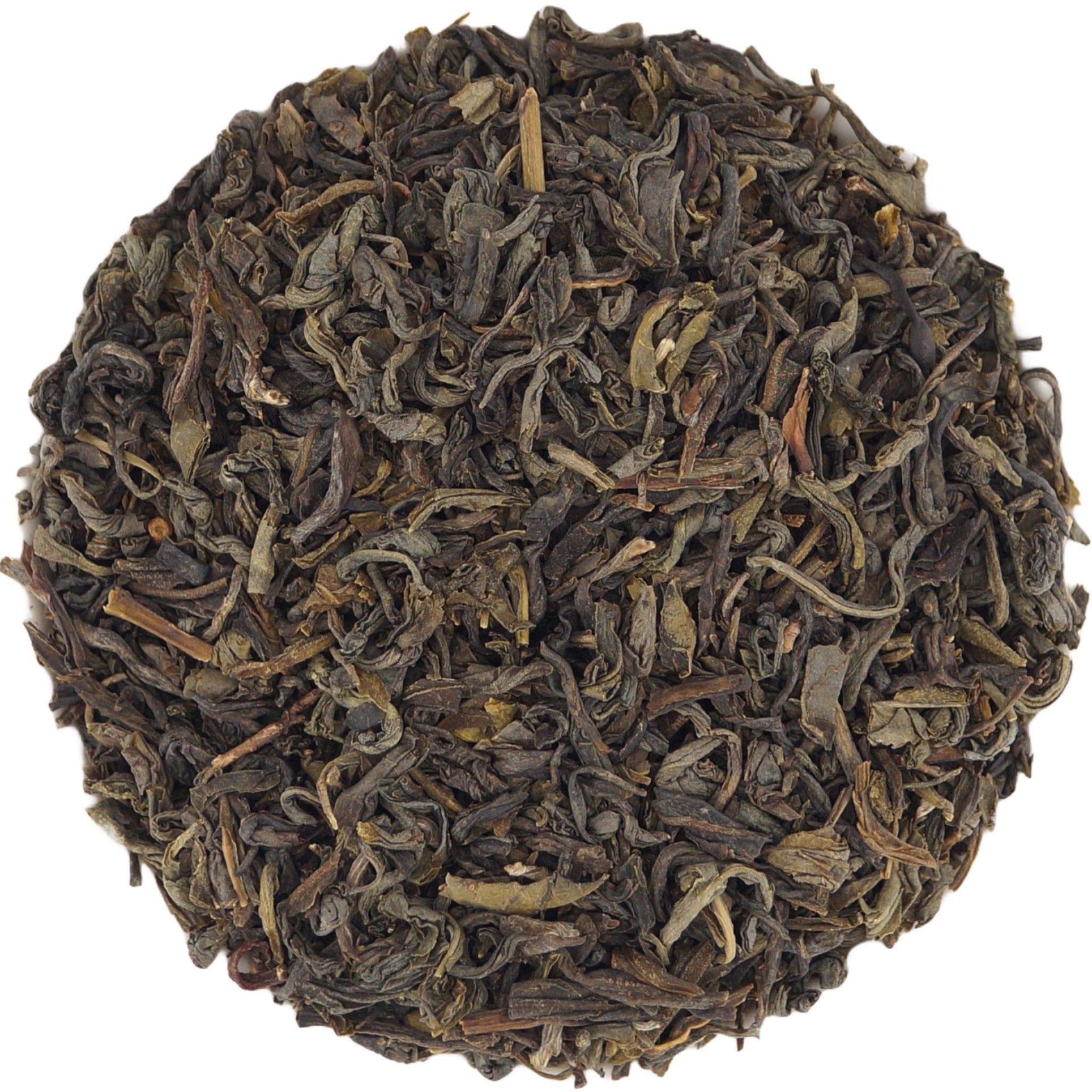 Dry jasmine green tea leaves, sourced from China, ready for a fragrant infusion