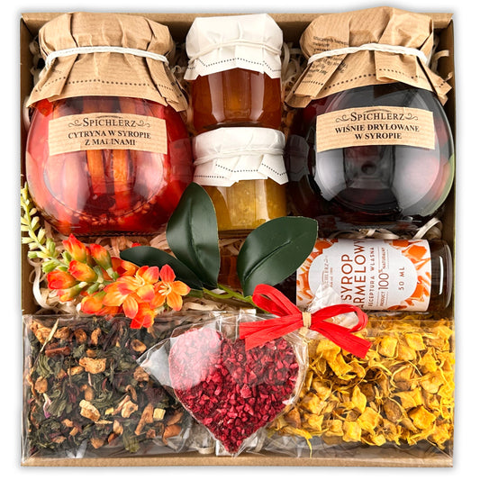 Easter tea gift basket with sweets – perfect spring gift for tea lovers