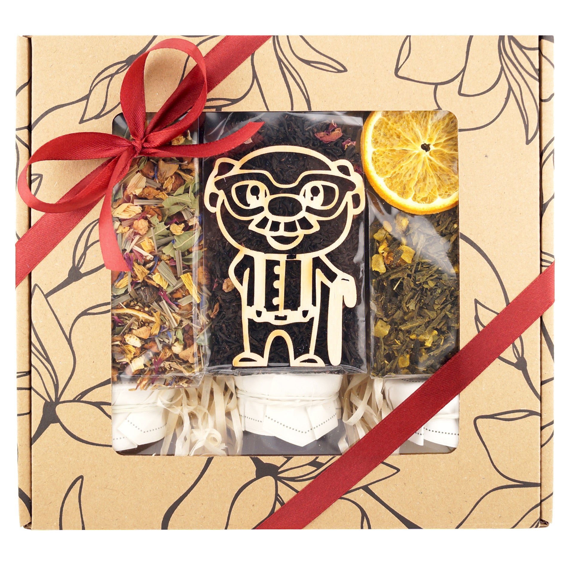 Elegant gift packaging for "For The Best Grandfather" tea and sweets gift set