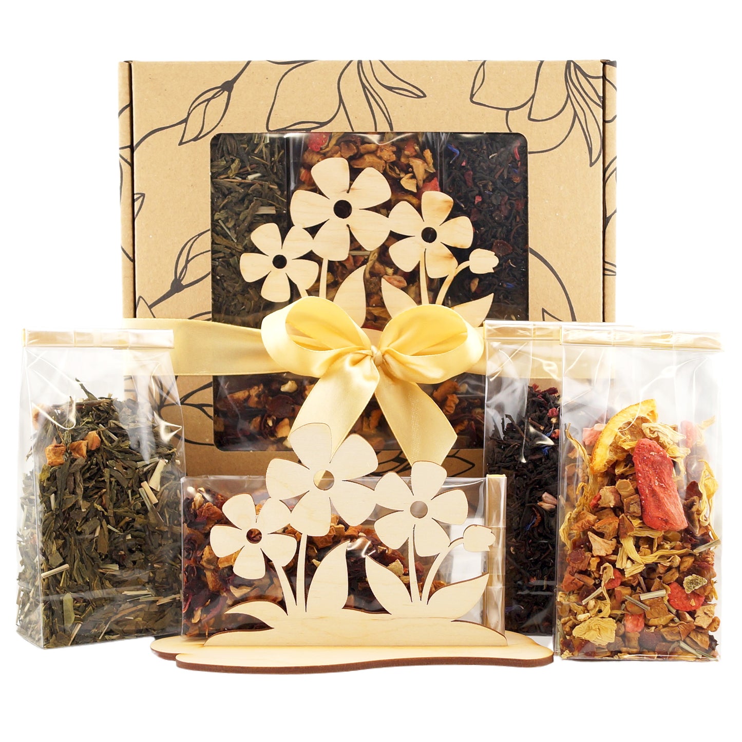 Premium floral tea gift box with loose leaf tea – perfect Mother's Day or teacher appreciation gift