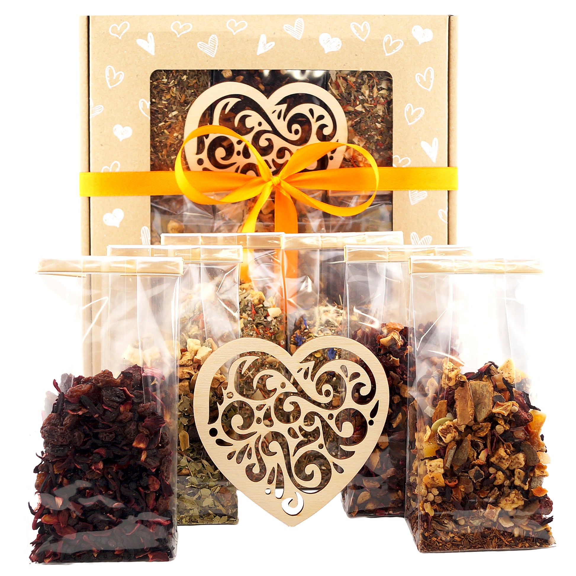 Premium Fruit and Herbal Tea Set with Love – Perfect Gift for Her