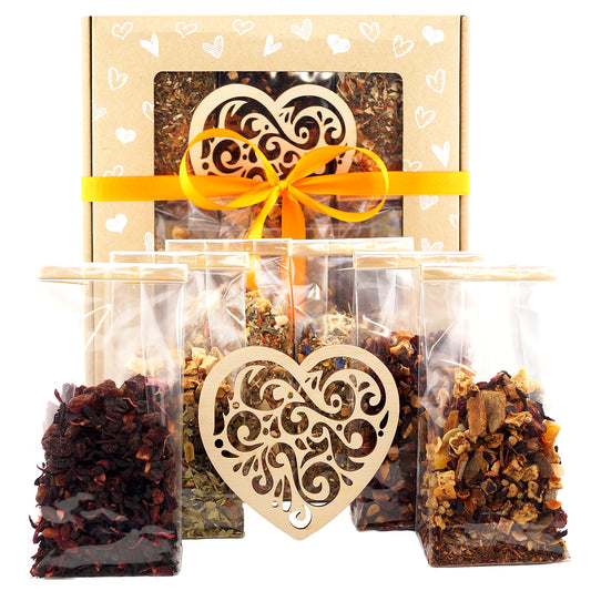 Premium Fruit and Herbal Tea Set with Love – Perfect Gift for Her