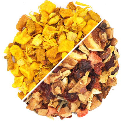 Fruit Tea Favorite Yellow and Fruit Tea Strawberry Lime – vibrant and refreshing tea selection for a perfect gift