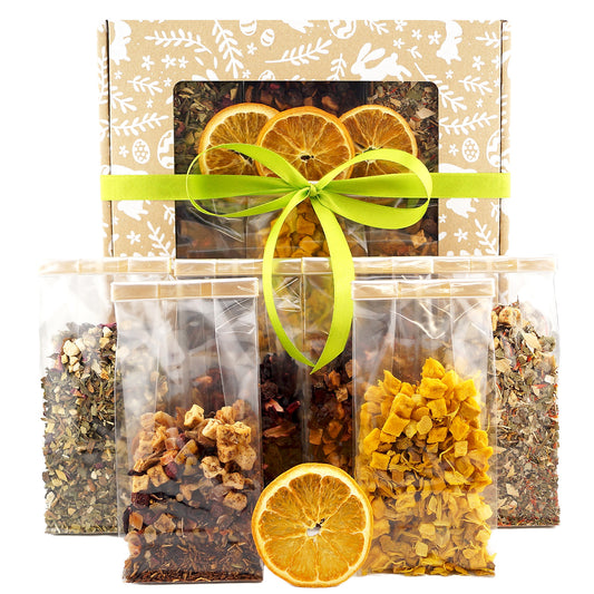 Festive Fruit and Herbal Tea Gift Set – Luxury Easter Tea Basket