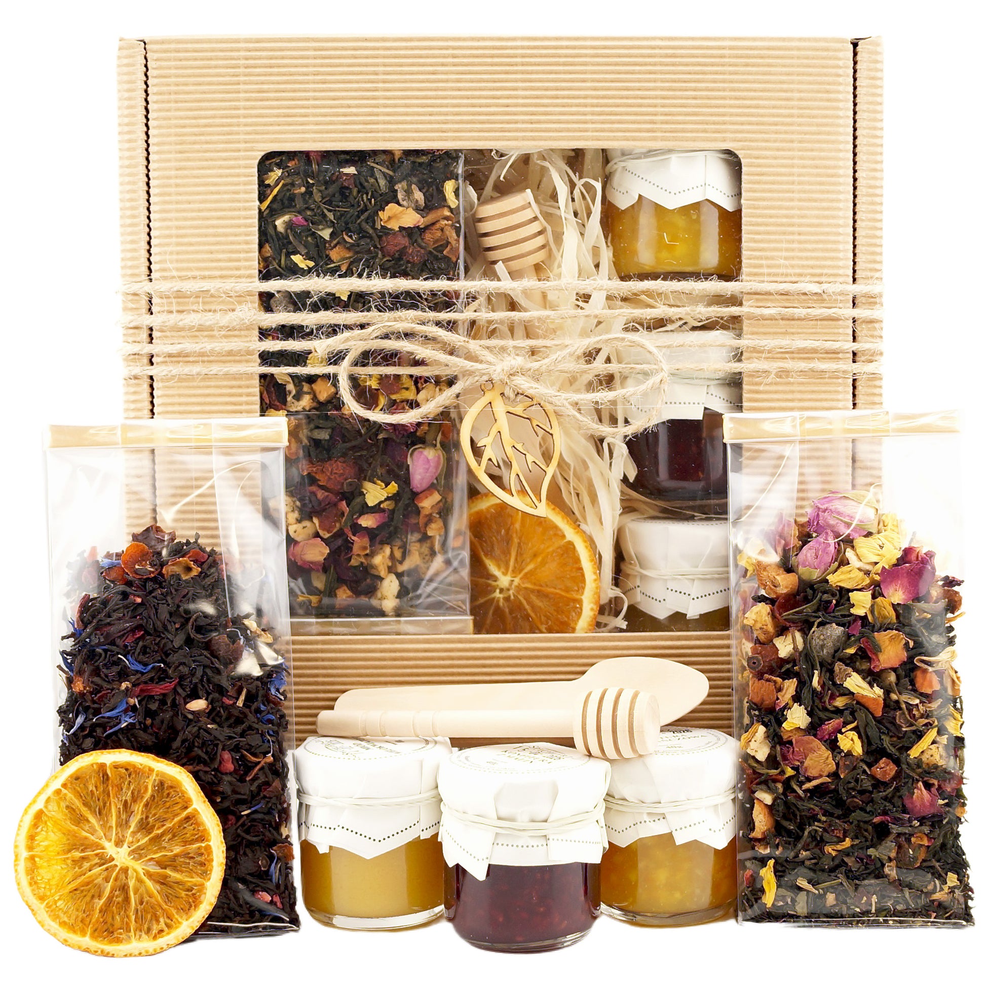 Gift set with tea and sweets for grandma - premium tea and treat