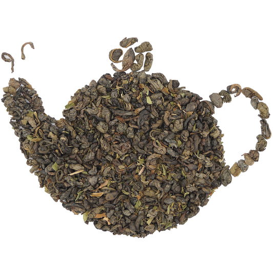 Gunpowder Green Tea with Spearmint – Loose Leaf Refreshing Blend