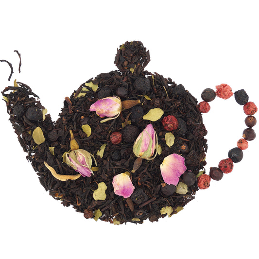 Loose leaf black tea with fruity forest berry blend