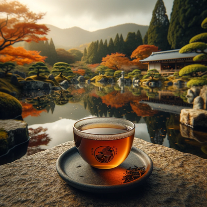 Organic Loose Leaf Green Tea Brewed - Houjicha Sumire Japan