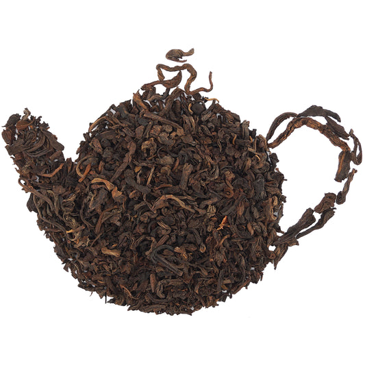 Loose leaf Jasmine Pu Erh tea leaves – a rich blend of Yunnan Pu Erh and aromatic jasmine