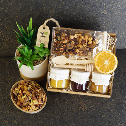 Luxury Mother's Day Tea Gift Box with Tea and Honey