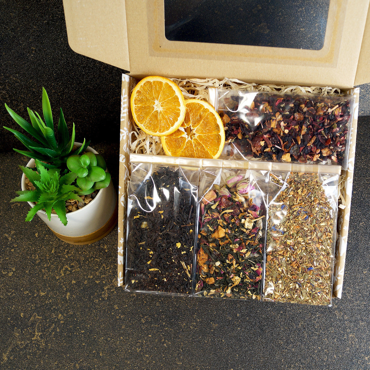 Luxury tea gift box with assorted premium teas, perfect for Easter gift baskets or hampers