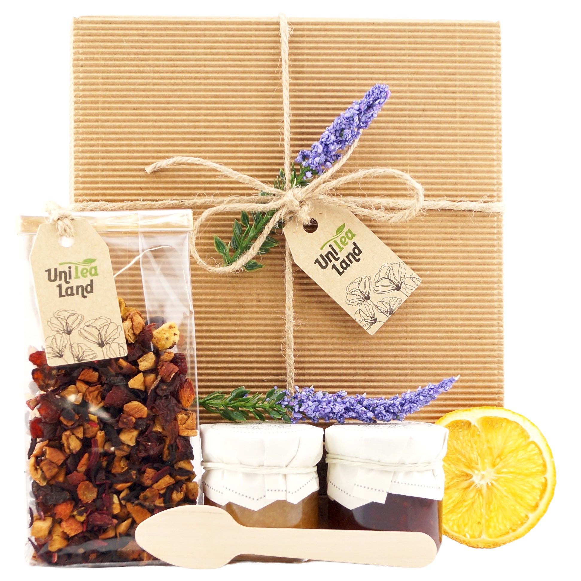 Luxury tea gift box with sweets and honey – perfect tea gift set for teachers or grandma