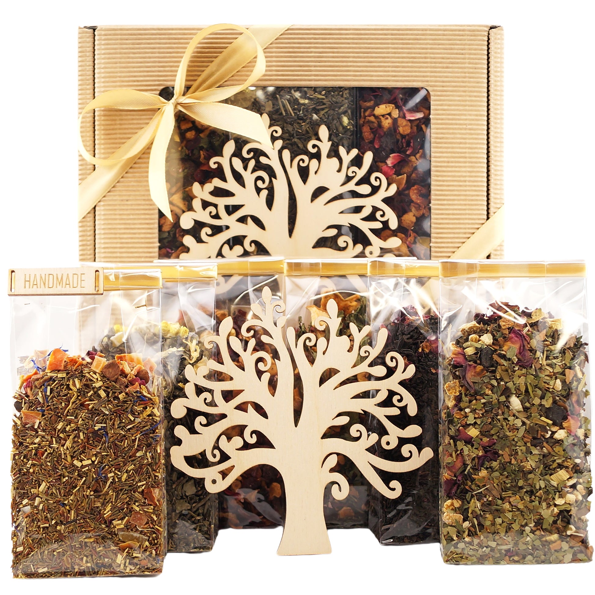Organic Tea Gift Set in a luxury gift box with a selection of premium teas