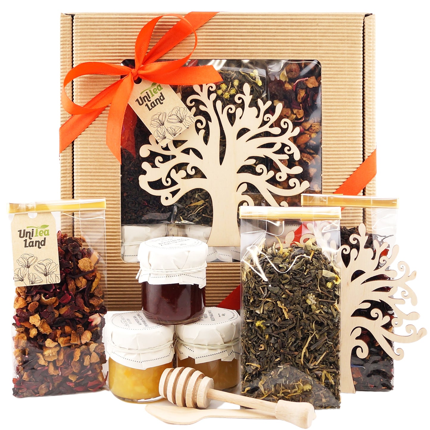 Organic tea gift set with honey – perfect gift for teacher appreciation or tea lovers
