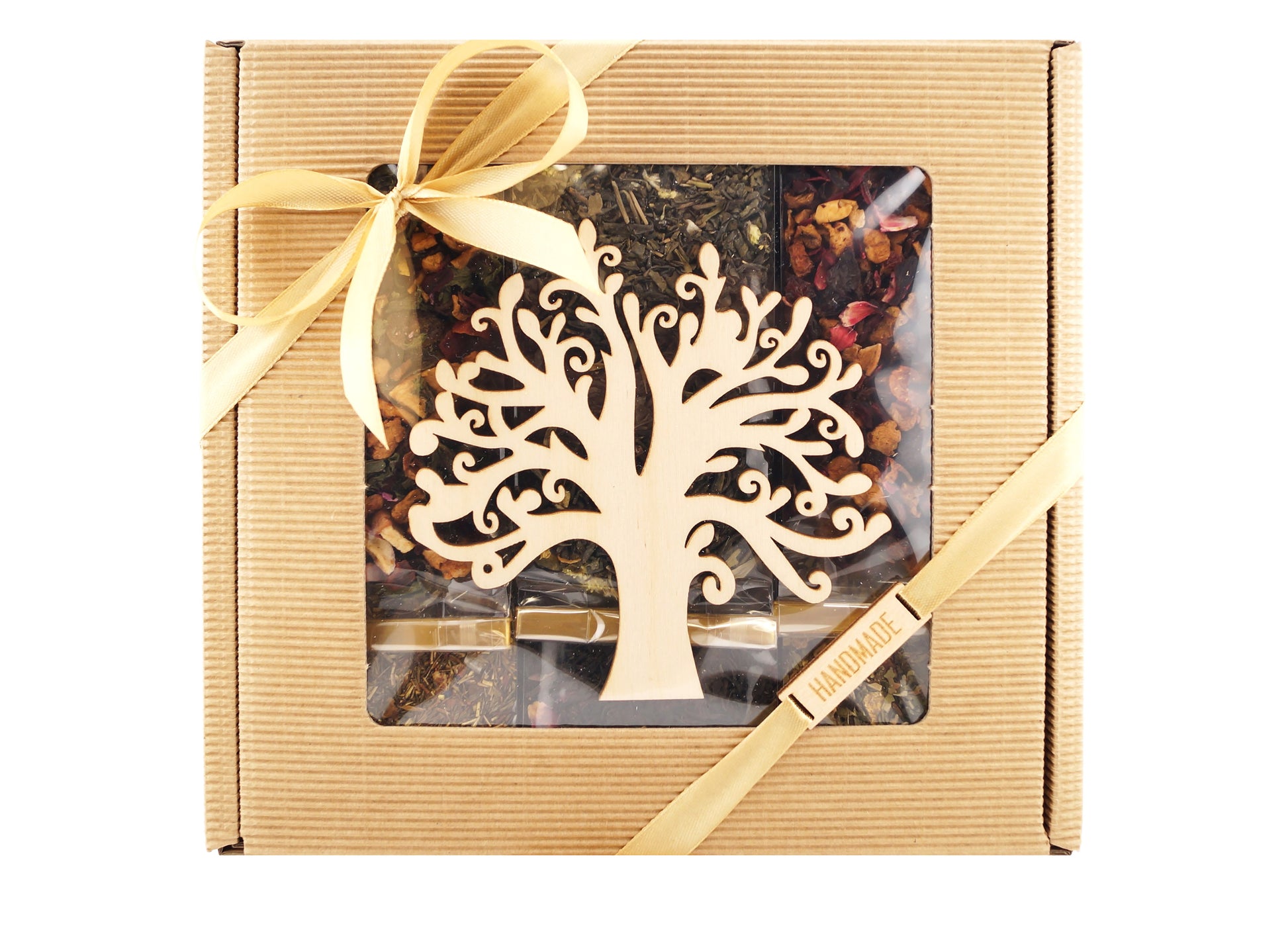 Gift box containing organic teas, ideal birthday present for tea enthusiasts