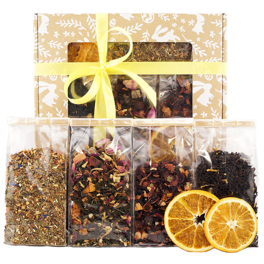 Premium tea gift set with luxury tea blends, perfect for Easter baskets or any occasion