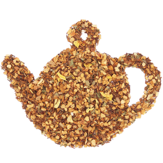 Loose leaf Rooibos Peach Dream tea with natural peach flavor — caffeine-free herbal tea for all ages