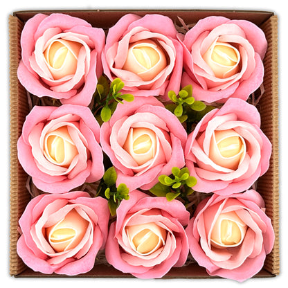 Soap flower bouquet in a box – unique romantic gift for wife or girlfriend