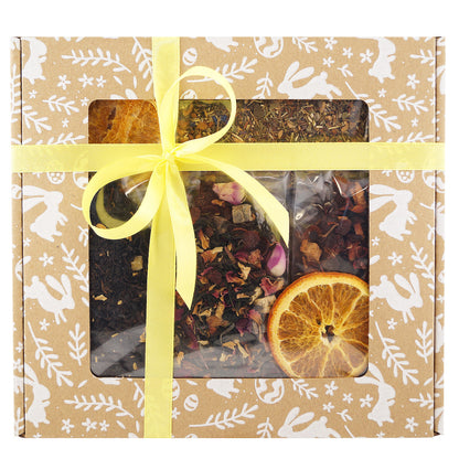 Tea assortment gift box with premium blends, perfect for Easter baskets or special gifts