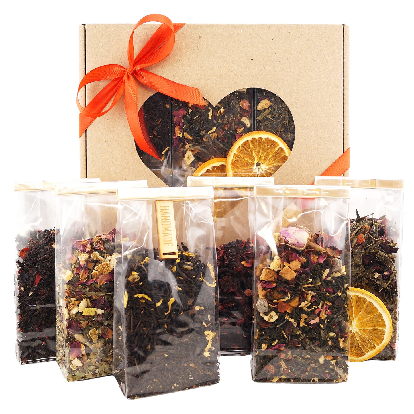 Elegant Tea Gift Box With Black and Green Tea - Valentine's Day or Birthday Gift