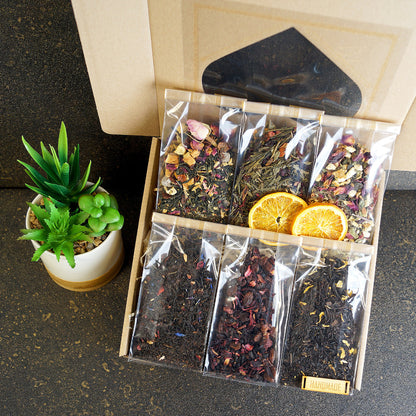 Tea Assortment Gift Set With Black and Green Tea