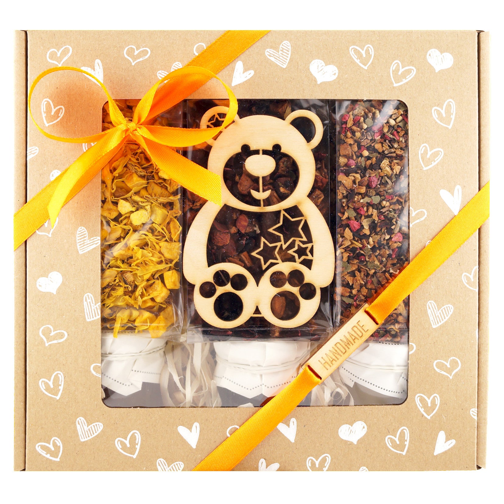Valentines day tea gift basket with premium teas, perfect gift for her