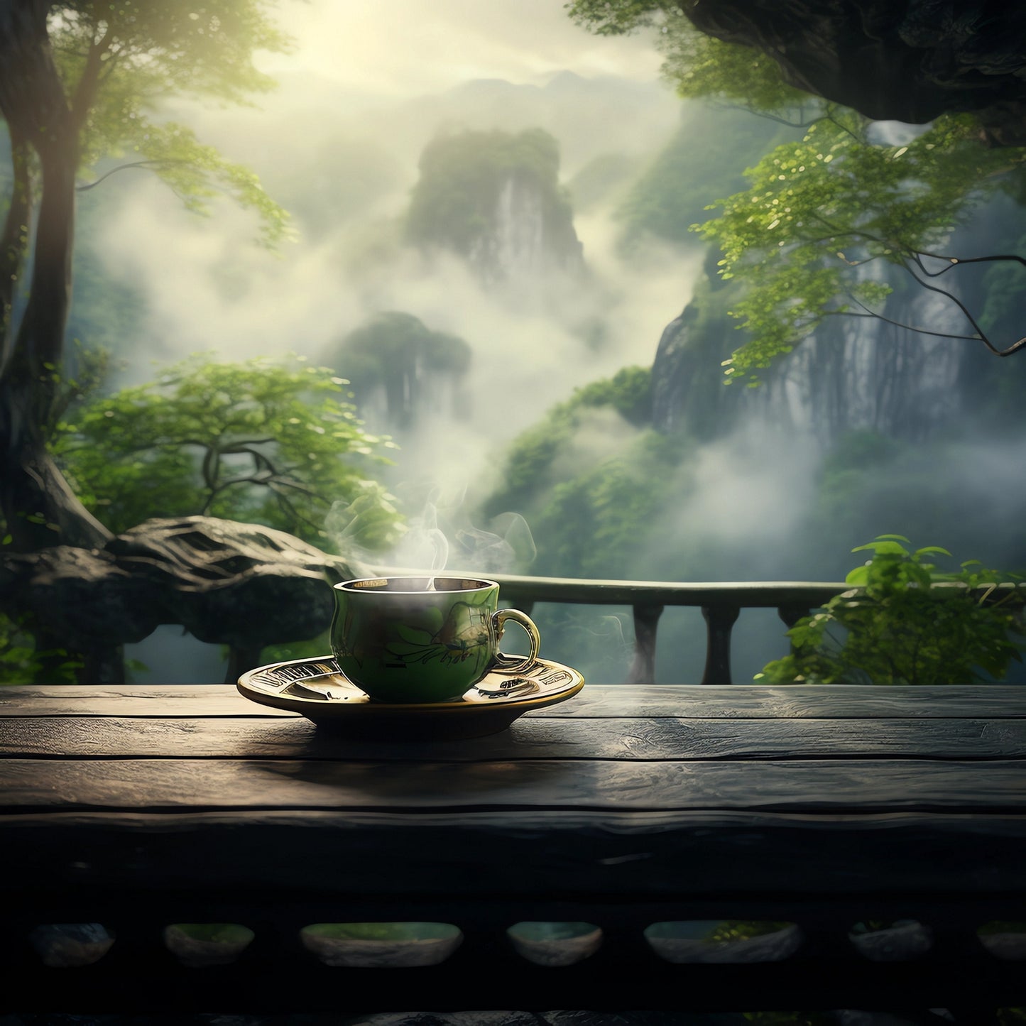 Fresh yerba mate green tea